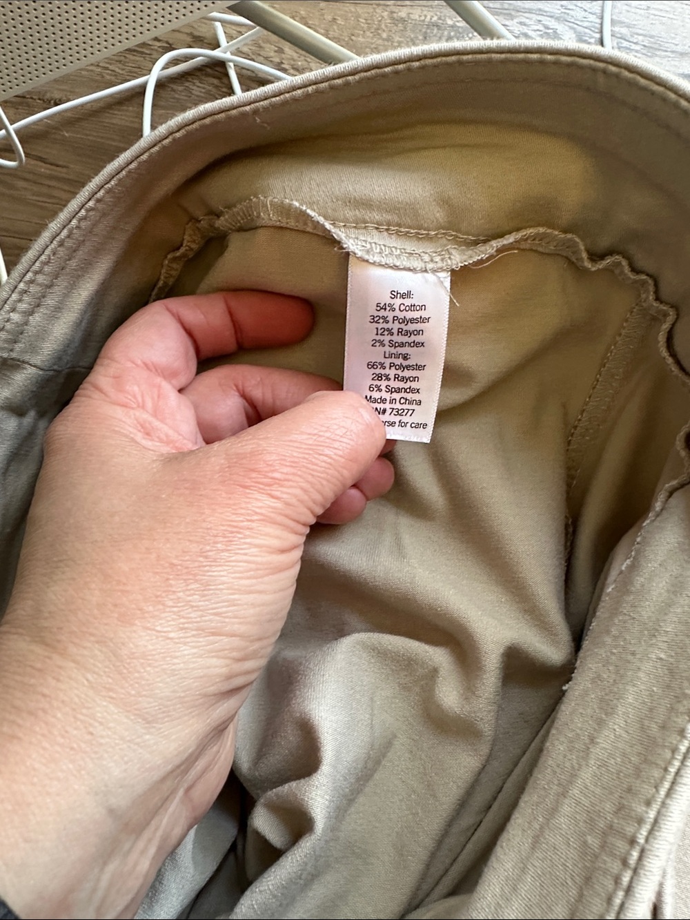croft & barrow The Effortless Stretch Skort Light Tan Size 8 - Picture 7 of 12